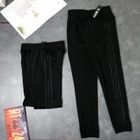 Quần Jogger Nam 3 Sọc Đen, Vải Thun Co Dãn 4 Chiều, Thể Dục Đẹp