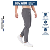 Quần Jogger Nam GUZADO Chất Vải Gió Cao Cấp, Thể Thao Khỏe Khoắn, Cạp Chun, Ống Bo,Vận Động Thoải Mái GDC02.