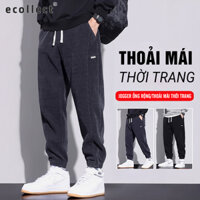 Quần Jogger Nam Nỉ Nhung Tăm Dày Ấm Cao Cấp ECOLLECT QD12 – Thoải Mái, Thời Trang, Đa Dụng Mặc Hàng Ngày Mùa Thu Đông