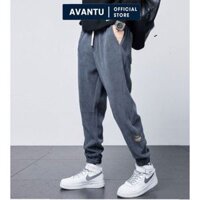 Quần Jogger Nam Nữ Chất Nhung Gân Cao Cấp, Quần Nhung Tắm Chất Dày Dặn Co Dãn Tốt JO08 - AVANTU