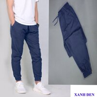 QUẦN JOGGER NAM NỮ K1 VẢI KAKI CO GIÃN, KHÓA ZIP CÁ TÍNH - XANH ĐEN  - XL
