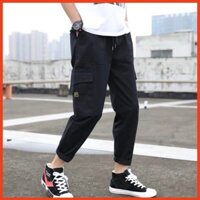 Quần Jogger Nam Nữ KaKi Túi Hộp Màu Đen JKTH9 Bản Mới Nhất