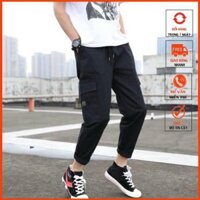 Quần Jogger Nam Nữ Ống Rộng Dài YOORA Quần Kaki Dài Túi Hộp Màu Đen Unisex Thời trang Hàn Quốc Rẻ Đẹp QD113