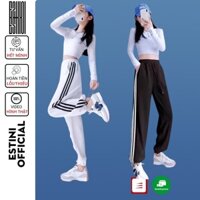 Quần Jogger Nam Nữ Thể Thao 3 Sọc ESTINI Form Ống Rộng Để Suông Hoặc Rút Dây Bo Gấu Vải Dày Dặn - Hàng mới về