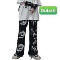 QUẦN JOGGER NAM NỮ UNISEX CHẤT NỈ DÀY DA CÁ ỐNG SUÔNG RỘNG THÊU CHỮ NHẬT RÚT DÂY HÀN QUỐC CAO CẤP - FASHION - ĐEN - L