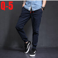 Quần Jogger nam, quần dài vải kaki bo ống full size- tsstore95 - Xanh than - M