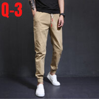 Quần Jogger nam, quần dài vải kaki bo ống full size- tsstore95 - Kem vàng - 2XL