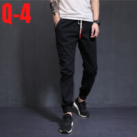 Quần Jogger nam, quần dài vải kaki bo ống full size- tsstore95 - Đen - M