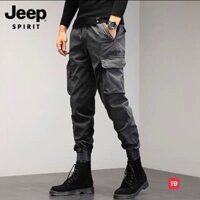 Quần Jogger Nam thể thao túi hộp thương hiệu Chandi, chất kaki bo chân xu hướng mới nhất MS19 - XÁM - M