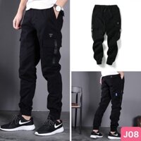 Quần jogger nam túi hộp bo chân màu đen đậm không rách chất kaki cao cấp co dãn 4 chiều baggy thể thao nam havado 11 mới