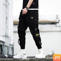 Quần jogger nam túi hộp bo chân màu đen không rách chất kaki cao cấp co dãn 4 chiều, quần baggy thể thao nam LAVADO24
