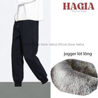 Quần jogger nỉ nam lót lông cừu siêu dày ấm dành cho mùa thu đông