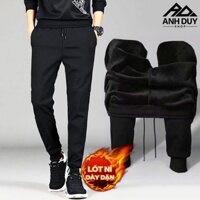 Quần Jogger Nỉ Nam Nữ Lót Nhung Dày Dặn Giữ Ấm Mùa Đông Phong Cách Thể Thao ANH DUY SHOP JG31