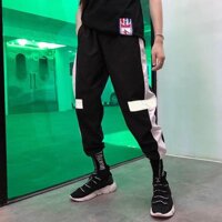 Quần Jogger nỉ phản quang Unisex xịn nam nữ đều mặc được - Đen - M từ 1m45-1m59