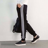 Quần Jogger Nỉ Thế Thao 3 Sọc Nam, Quần Bo Gấu Nam Chất Nỉ Cực ấm