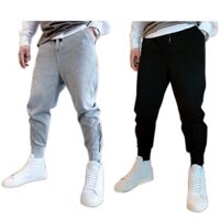Quần Jogger nỉ thể thao Unisex N7 bó ống kéo khóa cổ chân nhiều túi tập gym nam nữ Zip01 *