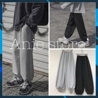 Quần Jogger Nỉ Trơn Unisex 🦋 Quần Thun Nỉ Dáng Rộng Ống Bo 2 Màu 🦋 Mẫu mới về