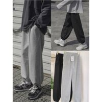 Quần Jogger Nỉ Trơn Unisex ,Quần Thun Nỉ Dáng Rộng Ống Bo 2 Màu C002