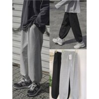 Quần Jogger Nỉ Trơn Unisex ,Quần Thun Nỉ Dáng Rộng Ống Bo 2 Màu C002