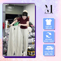 Quần Jogger Nỉ Unisex Form Rộng Lưng Chun Co Giãn - Quần Thể Thao Nữ Phong Cách Meistore 68