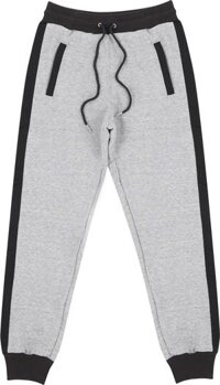 Quần jogger nữ 1 sọc dọc, hai túi trước có khóa kéo chống rớt đồ, bo lưng thun phù hợp nhiều cỡ bụng Phúc An 3017 - Xám - XXL