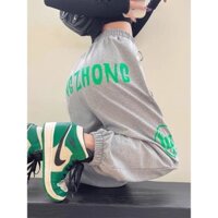 quần jogger nữ hiphop có  in chữ