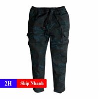 Quần jogger rằn ri túi hộp nam nữ phong cách lính thủy đánh bộ