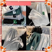 Quần Jogger Tổ ong Chữ C - Quần ống rộng thể thao unisex dày dặn phong cách Ulzzang