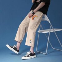 Quần Jogger TOKYO Dài có dây rút chân - Chất Vải Kaki Kiểu Thể Thao UNISEX Hai Màu Đen,Trắng. 01x - KEM Q BAGGY CẦU VÒNG,XL 60-68kg