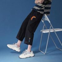 Quần Jogger TOKYO Dài có dây rút chân - Chất Vải Kaki Kiểu Thể Thao UNISEX Hai Màu Đen,Trắng. 01x - ĐEN Q BAGGY CẦU VÒNG,L 52-60kg