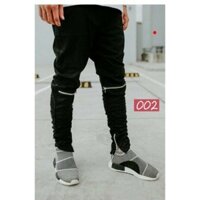 Quần jogger túi hộp kèm khóa zip vải kaki co giãn  size M L XL kiểu dáng Unisex