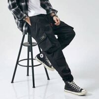 Quần Jogger túi hộp Nam Đen