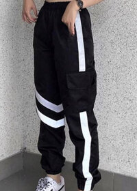 Quần jogger túi hộp phản quang - L