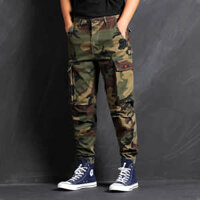 Quần Jogger túi hộp rằn ri xanh lính thời trang cao cấp ARM-886 - rằn ri đậm - 34