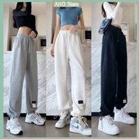 Quần Jogger Unisex Nam Nữ Chốt Gấu Item Quần Nỉ Ống Rộng Bo Gấu cạp Chun Freesize Form Rộng