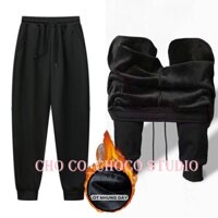 Quần Jogger UNISEX Nam Nữ Nỉ Lót Lông Nhung Dày Dặn Mềm Mại Giữ Ấm Tốt Phong Cách Thể Thao Unisex siêu HOT 2022 CHOCO ST
