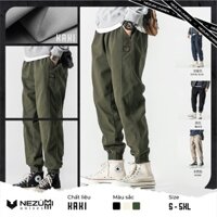 Quần jogger unisex nam nữ boxpant, túi hộp (đen be xanh rêu) tập gym, hiphop đường phố