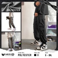 Quần jogger unisex nam nữ boxpant túi hộp (đen xám) tập gym, chạy bộ, hiphop đường phố