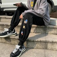 Quần JoggerQuần Nỉ Ống Rộng Bo Chân Nam Nữ Unisex HIPHOP Ulzzang KUN - TRẮNG,M