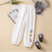 Quần JoggerQuần Nỉ Ống Rộng Bo Chân Nam Nữ Unisex HIPHOP Ulzzang KUN - TRẮNG,L