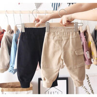 Quần kaki bo ống đi học đi chơi cho bé trai bé gái