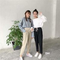 QUẦN KAKI CẠP CHUN PHONG CÁCH - kem,l