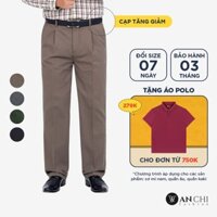 Quần kaki cạp chun tăng giảm thông minh trung niên ANCHI cotton cao cấp - ACKKCAPCHUN