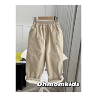 Quần kaki dài lưng thun cho bé trai - Quần kaki form baggy cho bé trai (110-150)