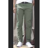Quần Kaki dài nam màu xanh rêu nhạt