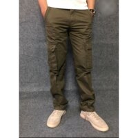 Quần Kaki Dài Túi Hộp Nam Quần Ống suông Form rộng rãi thoải mái Chất vải dày dặn Mềm Mịn