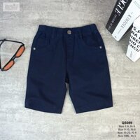 Quần kaki đen bé trai lửng màu đen, xám, xanh đen, xanh lá lưng chun thun B2kids từ 1 tuổi đến 15 tuổi ( 10kg đến 50kg)