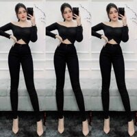 Quần Kaki giả Jean màu đen
