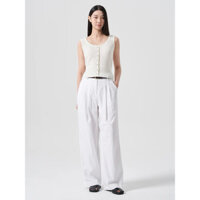 Quần Kaki Giấy Nữ Màu Trắng Hàn Quốc