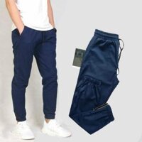 Quần kaki jogger khóa chíp Dài Bo chun nam nữ - Chất Vải Kaki Kiểu Thể Thao UNISEX sáu Màu Đen.xám,,xanh,đỏ,rêu... 05x - Xanh,M 45-52kg
